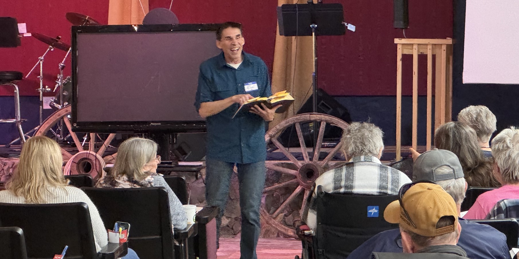 Rick teaching during The Gathering at Cowboy Church